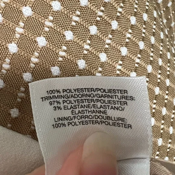 Kasper Tan and White Contrast Trim Blazer - Picture 6 of 8